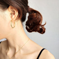 Simple Geometric Round Hoop 925 Sterling Silver Earrings - KIAHMILLA