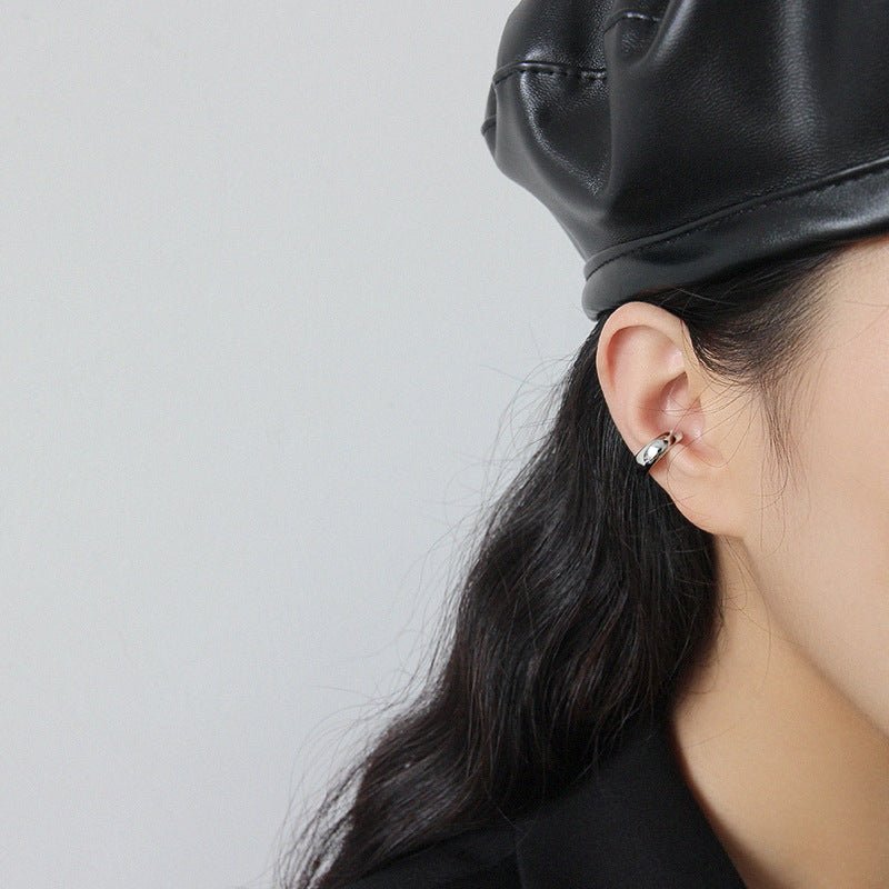 Simple Geometry 925 Sterling Silver Non-Piereced Earrings (Single One) - KIAHMILLA