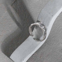 Simple Geometry CZ Rectangle 925 Sterling Silver Adjustable Ring - KIAHMILLA