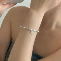 Simple Geometry Large Small Beads 925 Sterling Silver Bracelet - KIAHMILLA