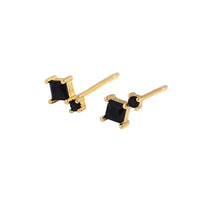 Simple Geometry Mini Square 925 Sterling Silver Stud Earrings - KIAHMILLA