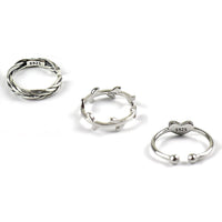Simple Heart Leaves Twisted 925 Sterling Silver Adjustable Joint Ring - KIAHMILLA