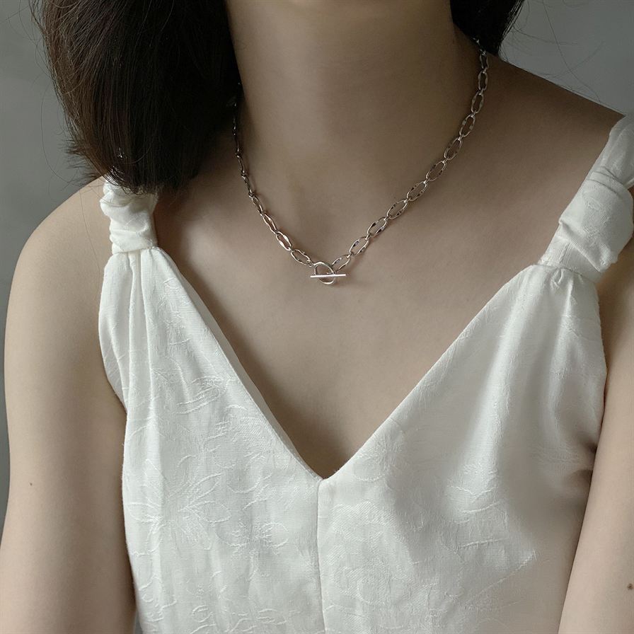 Simple Hollow Chain 925 Sterling Silver Necklace - KIAHMILLA