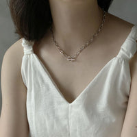 Simple Hollow Chain 925 Sterling Silver Necklace - KIAHMILLA