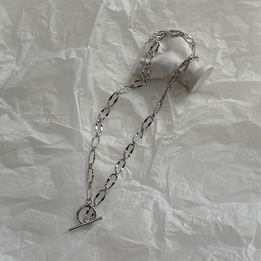 Simple Hollow Chain 925 Sterling Silver Necklace - KIAHMILLA