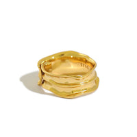 Simple Irregular Grain 925 Sterling Silver Adjustable Ring - KIAHMILLA