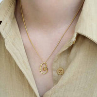 Simple Irregular Hollow Heart 925 Sterling Silver Necklace - KIAHMILLA