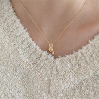 Simple Irregular Knot 925 Sterling Silver Necklace - KIAHMILLA