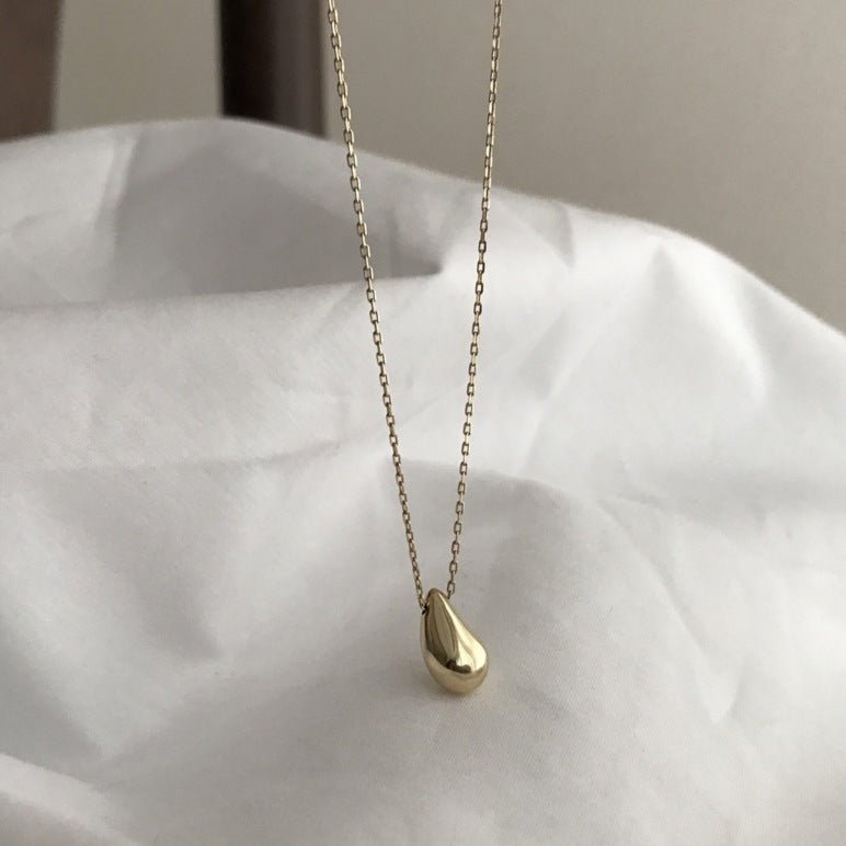 Simple Irregular Waterdrop Shape 925 Sterling Silver Necklace - KIAHMILLA
