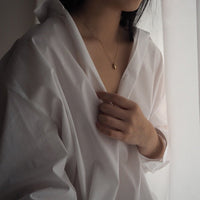 Simple Irregular Waterdrop Shape 925 Sterling Silver Necklace - KIAHMILLA