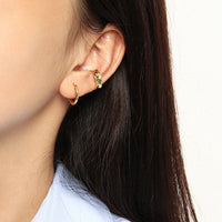 Simple Mini Circle Casual 925 Sterling Silver Huggie Hoop Earrings - KIAHMILLA