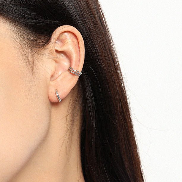 Simple Mini Circle Casual 925 Sterling Silver Huggie Hoop Earrings - KIAHMILLA