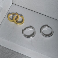 Simple Mini Circle Casual 925 Sterling Silver Huggie Hoop Earrings - KIAHMILLA