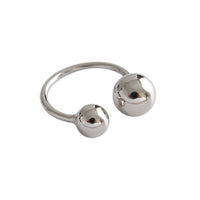 Simple Mother Child Balls 925 Sterling Silver Adjustable Ring - KIAHMILLA