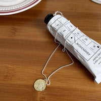 Simple Portrait Coin 925 Sterling Silver Necklace - KIAHMILLA