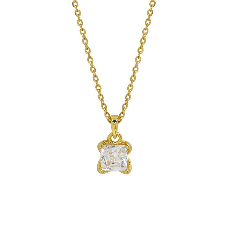 Simple Radiant CZ New 925 Sterling Silver Necklace - KIAHMILLA