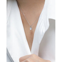Simple Radiant CZ New 925 Sterling Silver Necklace - KIAHMILLA