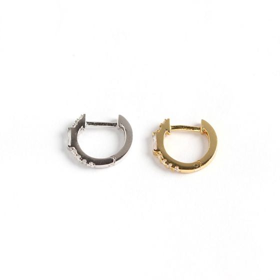 Simple Rectangle CZ 925 Sterling Silver Leverback Earrings - KIAHMILLA