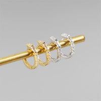 Simple Rectangle CZ 925 Sterling Silver Leverback Earrings - KIAHMILLA