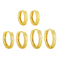 Simple Rhombu Pattern Circle 925 Sterling Silver Hoop Earrings - KIAHMILLA