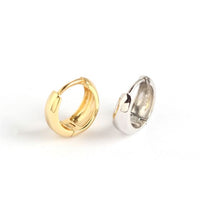 Simple Round Circle 925 Sterling Silver Huggie Hoop Earrings - KIAHMILLA