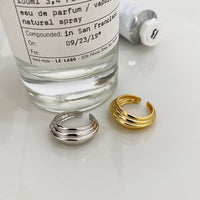 Simple Triple Layer 925 Sterling Silver Adjustable Ring - KIAHMILLA