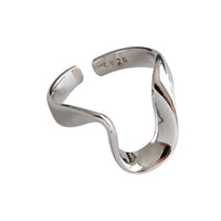 Simple Twisted U Shape 925 Sterling Silver Adjustable Ring - KIAHMILLA
