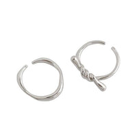 Simple Twisted Wave 925 Sterling Silver Adjustable Ring - KIAHMILLA