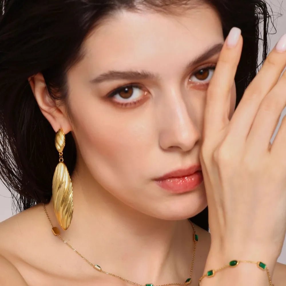 Stainless Steel Dangle Earrings - Coolpeacock