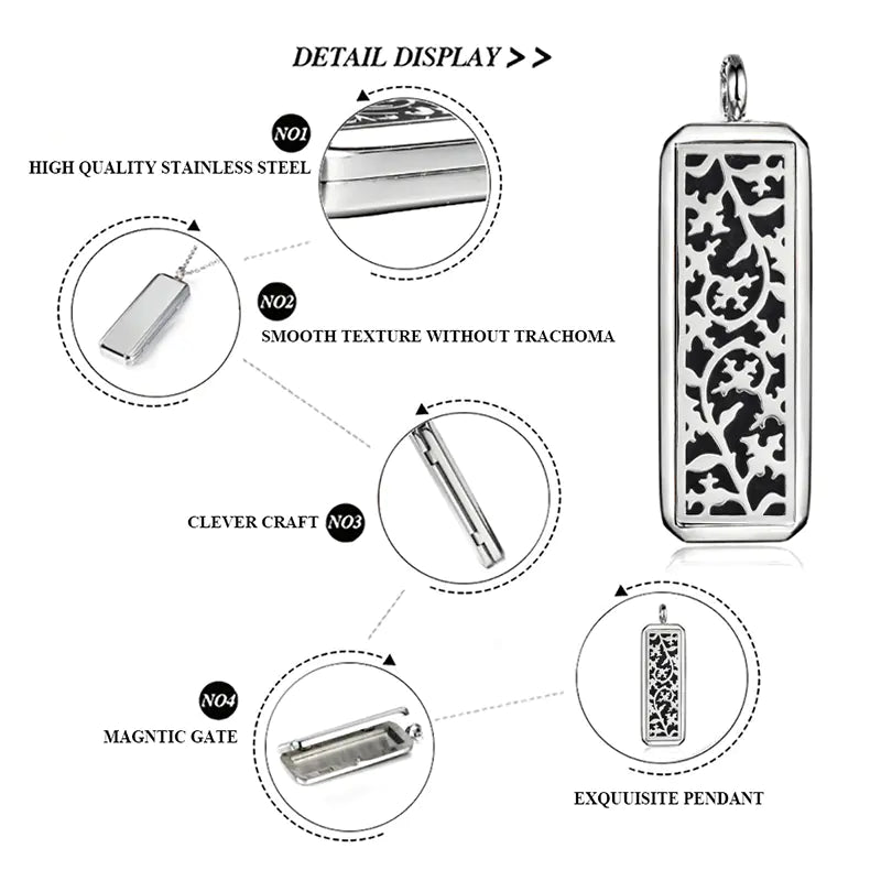 Stainless Steel Oil Diffuser Necklace - Coolpeacock