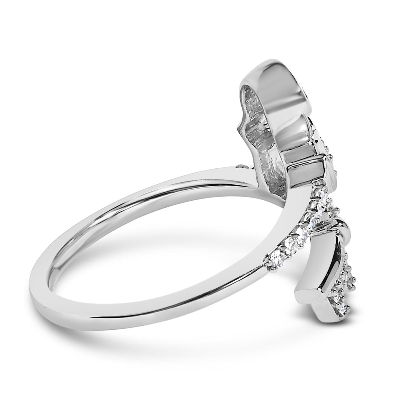 Sterling Silver 1/6 Cttw Key and Keyhole Diamond Ring - KIAHMILLA