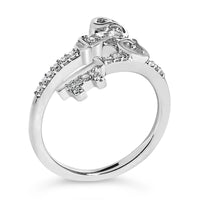 Sterling Silver 1/6 Cttw Key and Keyhole Diamond Ring - KIAHMILLA