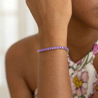Sterling Silver Purple CZ Tennis Bracelet (3.30 mm) - KIAHMILLA