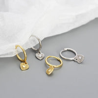 Sweet Geometry Three Layers Hearts 925 Sterling Silver Hoop Earrings - KIAHMILLA