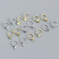 Sweet Mini CZ Flying Butterfly 925 Sterling Silver Hoop Earrings - KIAHMILLA
