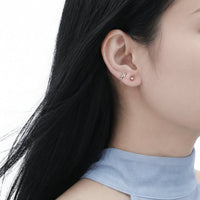 Swimming Fish-Shaped Curved Ball Back Design 925 Sterling Silver Animal Themed Stud Earrings - KIAHMILLA