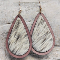 Teardrop Shape Wooden Dangle Earrings - Coolpeacock
