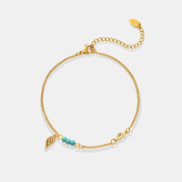 Titanium Steel Wing Shape Charm Anklet Bracelet - Coolpeacock