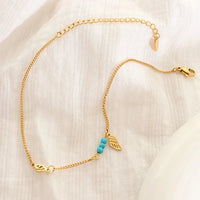 Titanium Steel Wing Shape Charm Anklet Bracelet - Coolpeacock