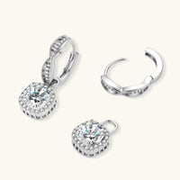 Twisted Infinity Halo Moissanite Earrings by KIAHMILLA - KIAHMILLA