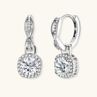 Twisted Infinity Halo Moissanite Earrings by KIAHMILLA - KIAHMILLA