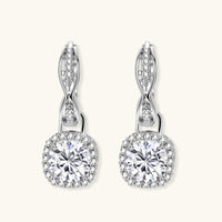 Twisted Infinity Halo Moissanite Earrings by KIAHMILLA - KIAHMILLA