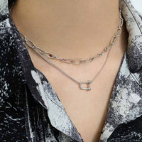 U Shape Fashion 925 Sterling Silver Necklace - KIAHMILLA