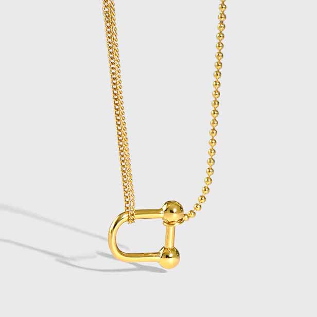 U Shape Fashion 925 Sterling Silver Necklace - KIAHMILLA