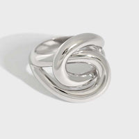 Unique Lines Cross 925 Sterling Silver Adjustable Ring - KIAHMILLA