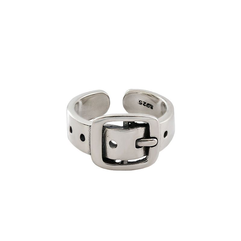 Vintage Belt 925 Sterling Silver Adjustable Ring - KIAHMILLA