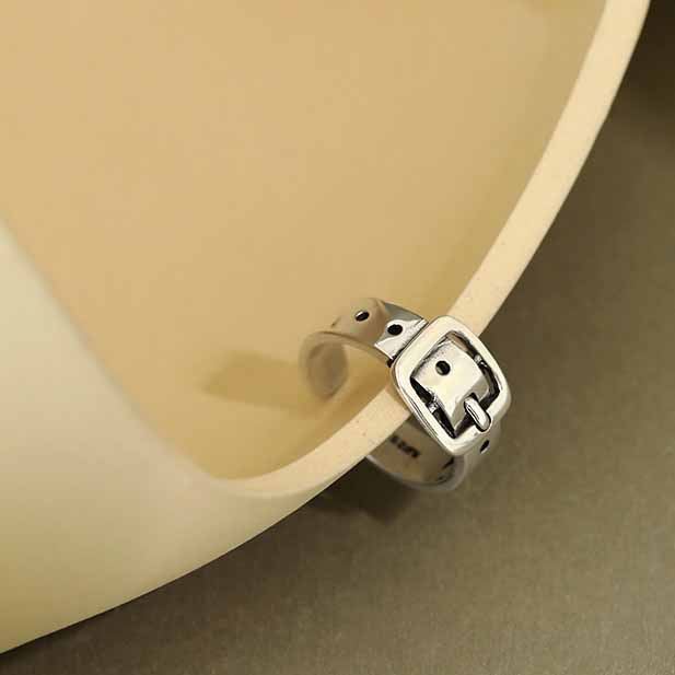 Vintage Belt 925 Sterling Silver Adjustable Ring - KIAHMILLA