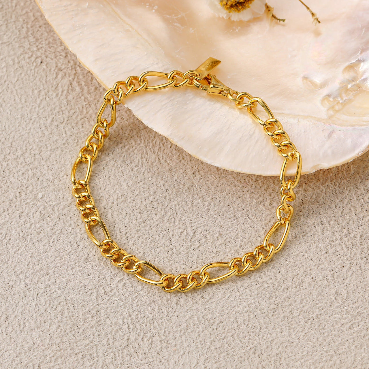 Vintage Gold Hollow Chain 925 Sterling Silver Bracelet - KIAHMILLA