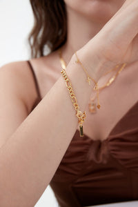 Vintage Gold Hollow Chain 925 Sterling Silver Bracelet - KIAHMILLA