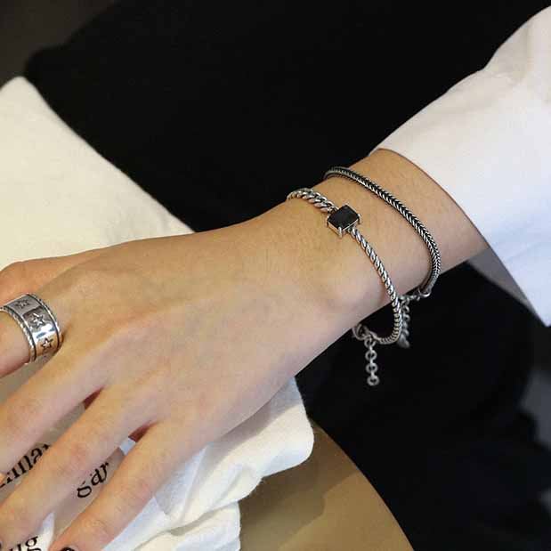 Vintage Snake Chain 925 Sterling Silver Bracelet - KIAHMILLA